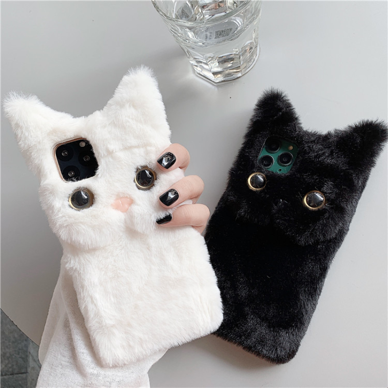 3D Cute Cartoon Cat Furry Plus - đánh giá và giá Phone Cases Iphone 13