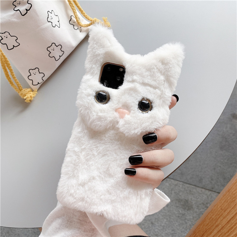 3D Cute Cartoon Cat Furry Plus - đánh giá và giá Phone Cases Iphone 13