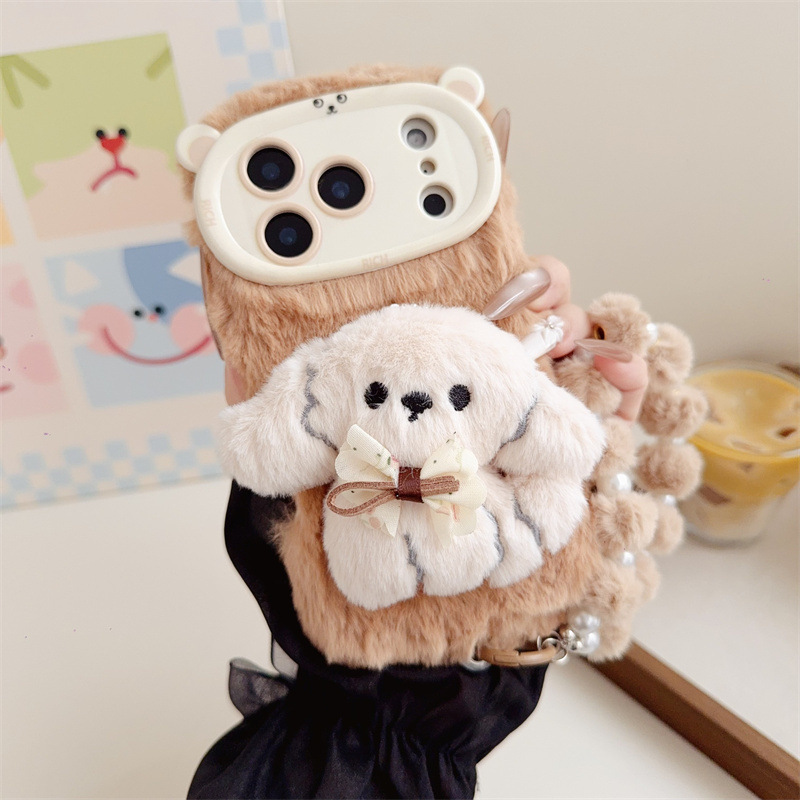 3D Cartoon Bowknot Puppy Warm  - đánh giá và giá Phone Cases Iphone 13