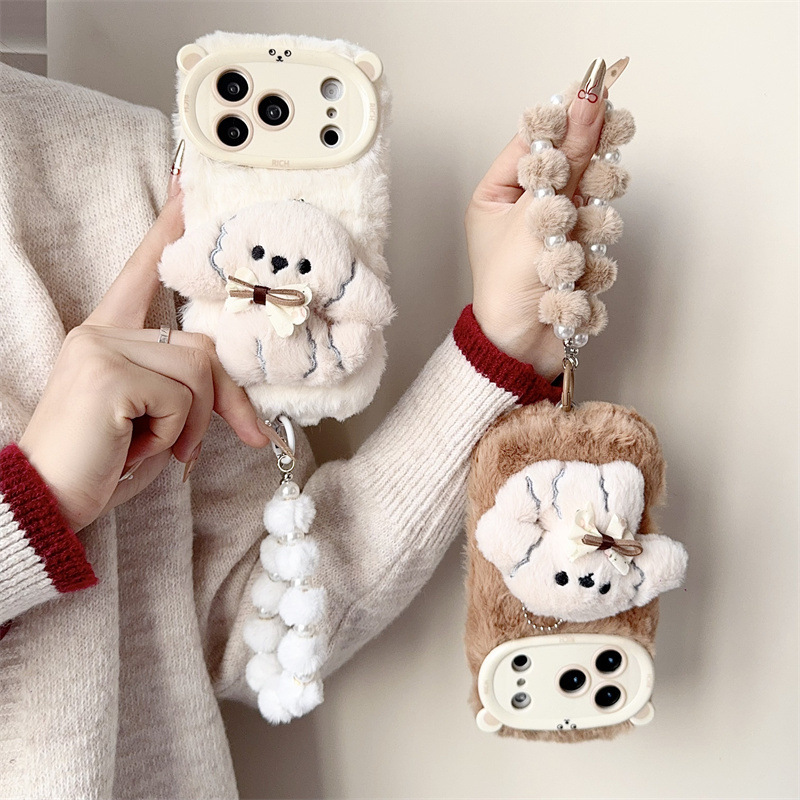 3D Cartoon Bowknot Puppy Warm  - đánh giá và giá Phone Cases Iphone 13