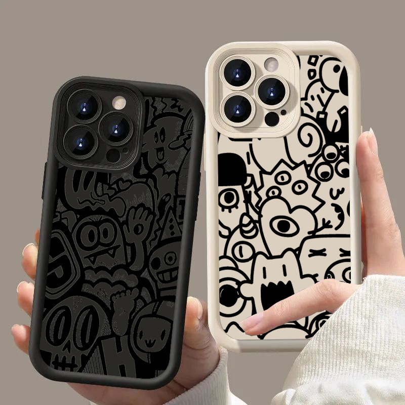 Black Graffiti Phone Case For  - đánh giá và giá Phone Cases Xr Iphone