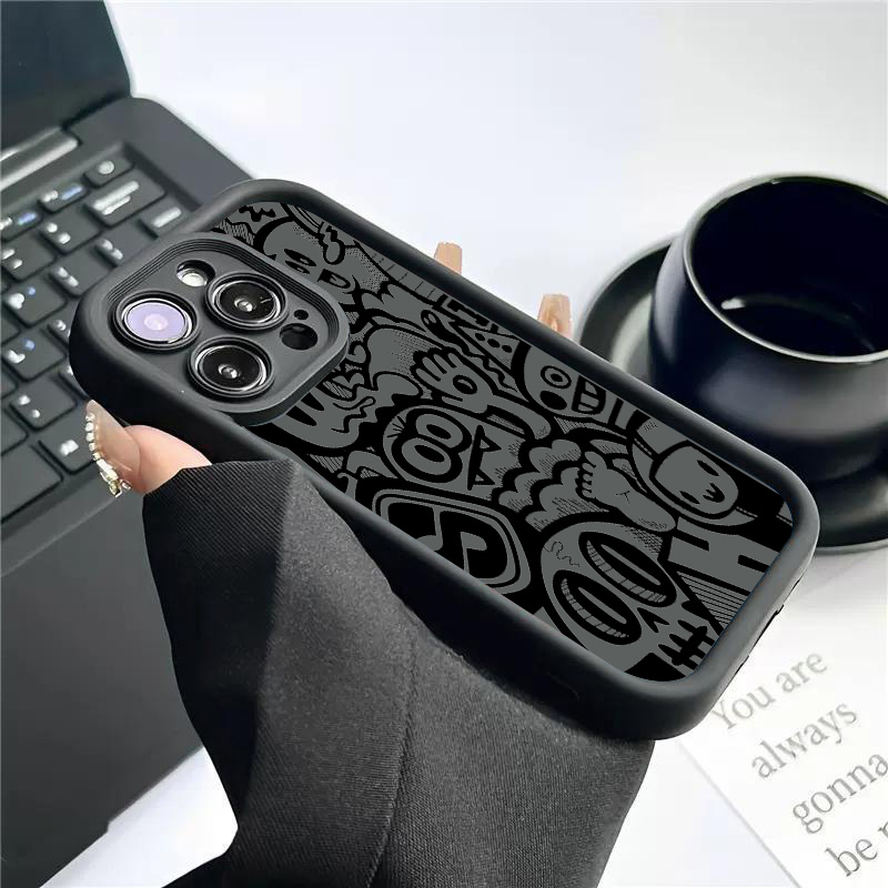 Black Graffiti Phone Case For  - đánh giá và giá Phone Cases Xr Iphone