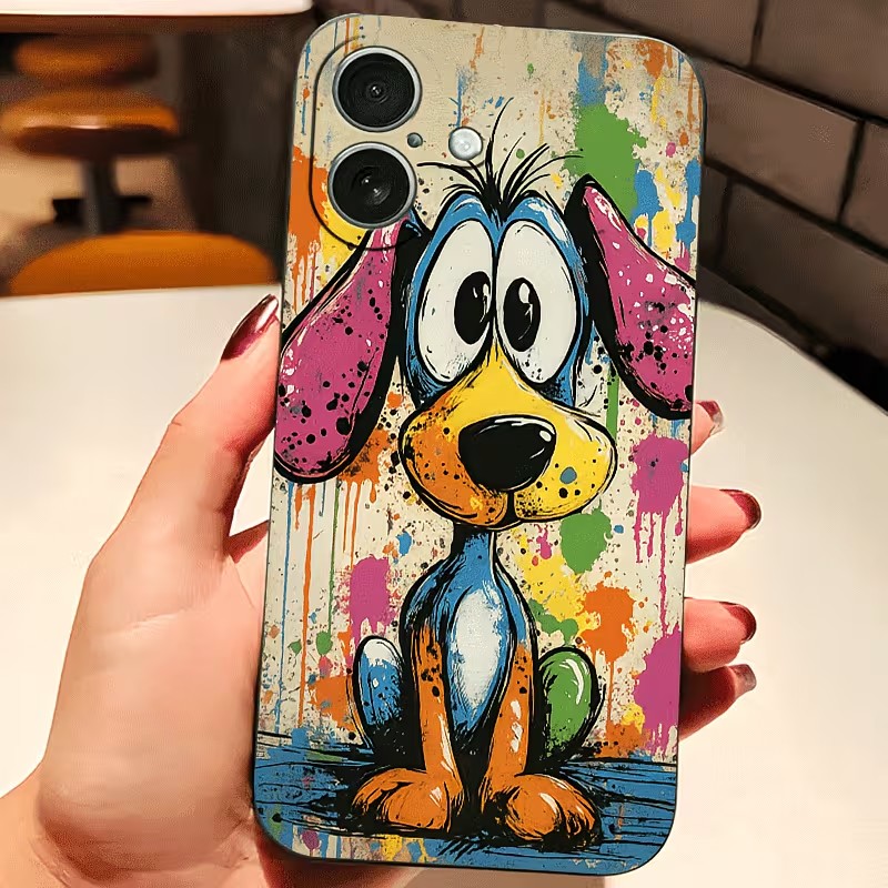 Graffiti Colored Puppy TPU Pho - đánh giá và giá Phone Cases Xr Iphone