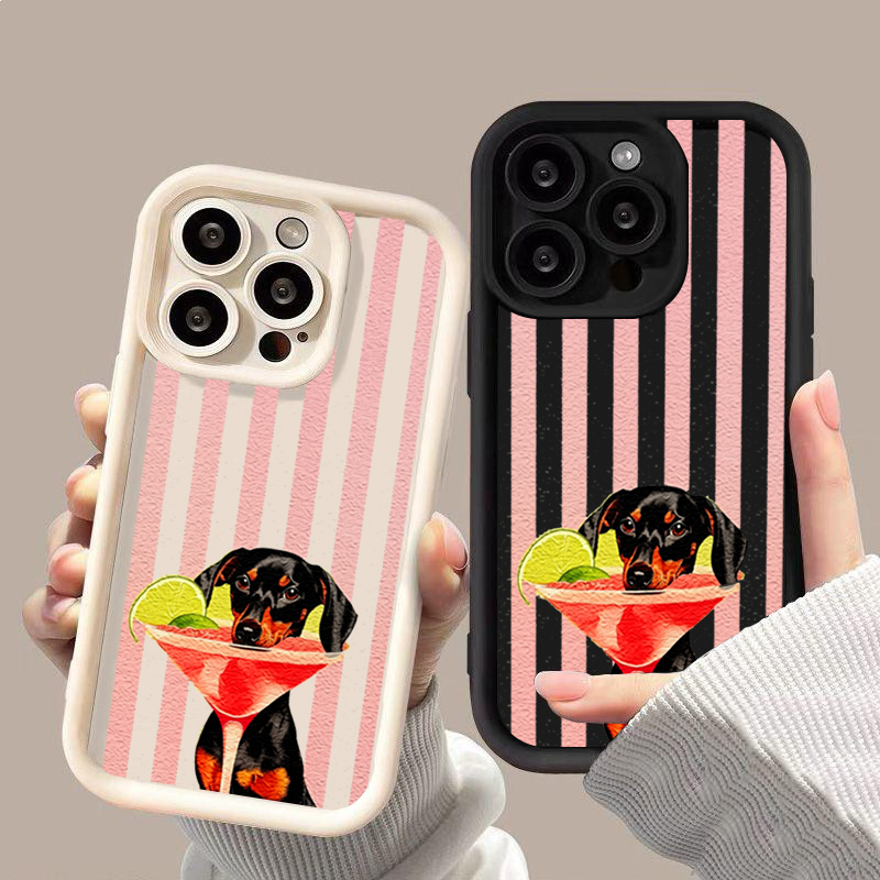 Cute Dog Striped Print Shockpr - đánh giá và giá Phone Cases Xiaomi 15