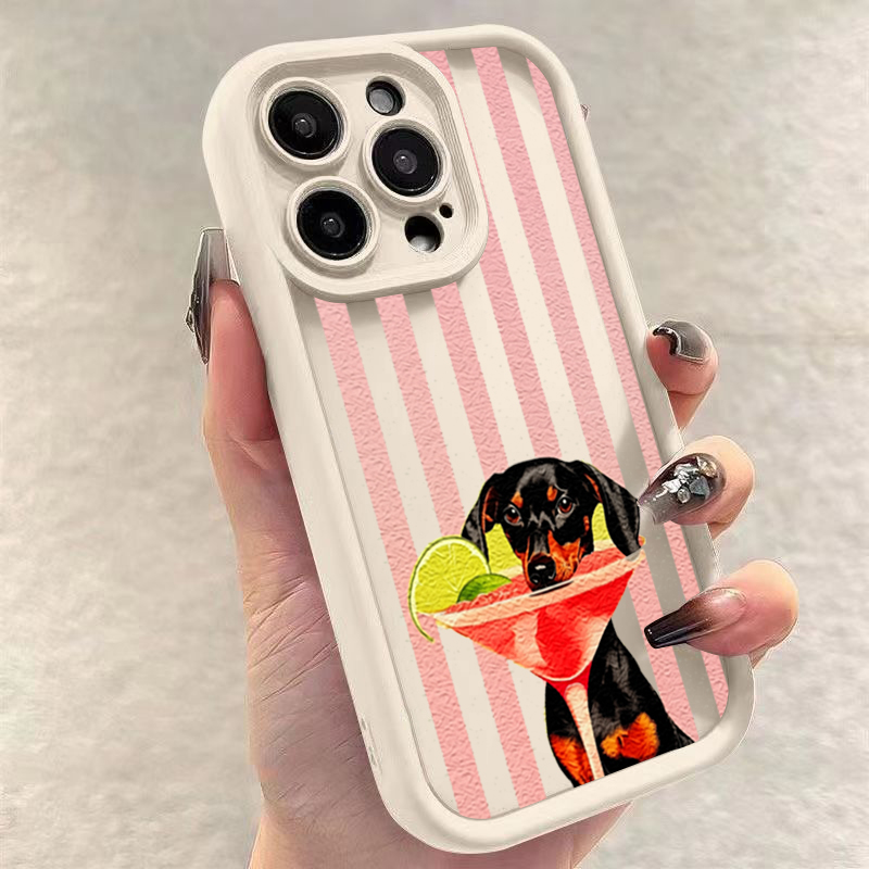 Cute Dog Striped Print Shockpr - đánh giá và giá Phone Cases Xiaomi 15