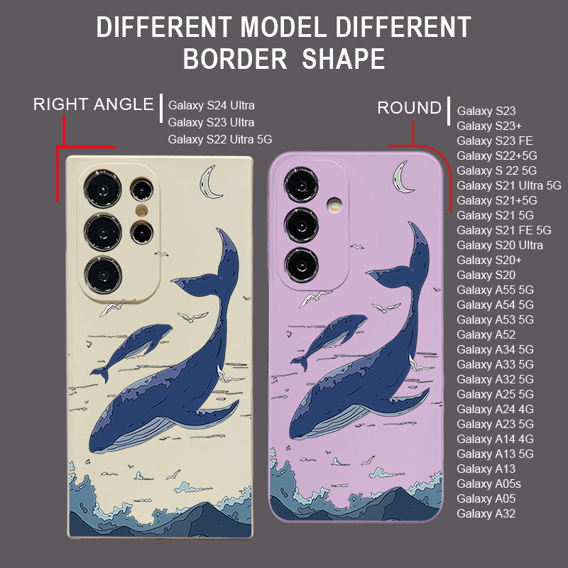 Whales Phone Case For Samsung  - đánh giá và giá Phone Cases Galaxy A16 5G
